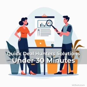 Artistic representation for Quick Deal Hunters Solutions Under 30 Minutes