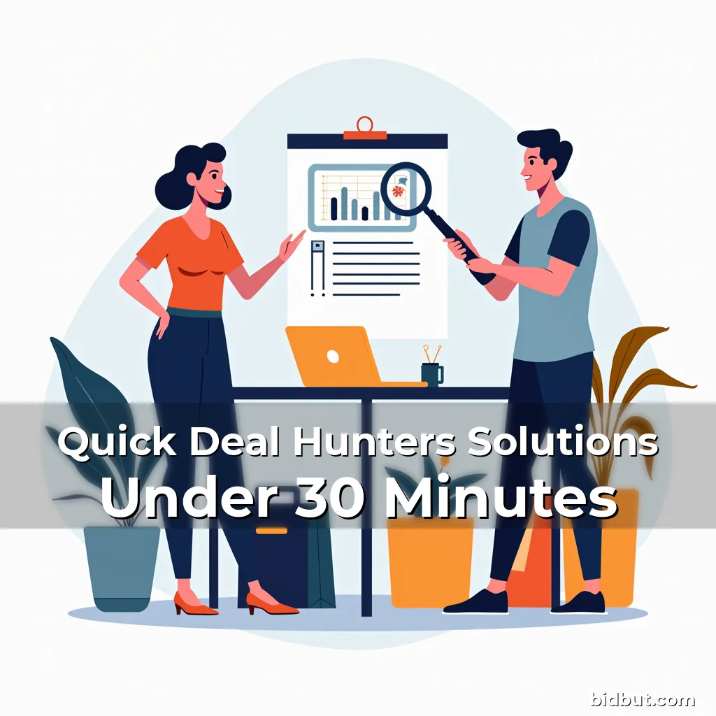 Artistic representation for Quick Deal Hunters Solutions Under 30 Minutes