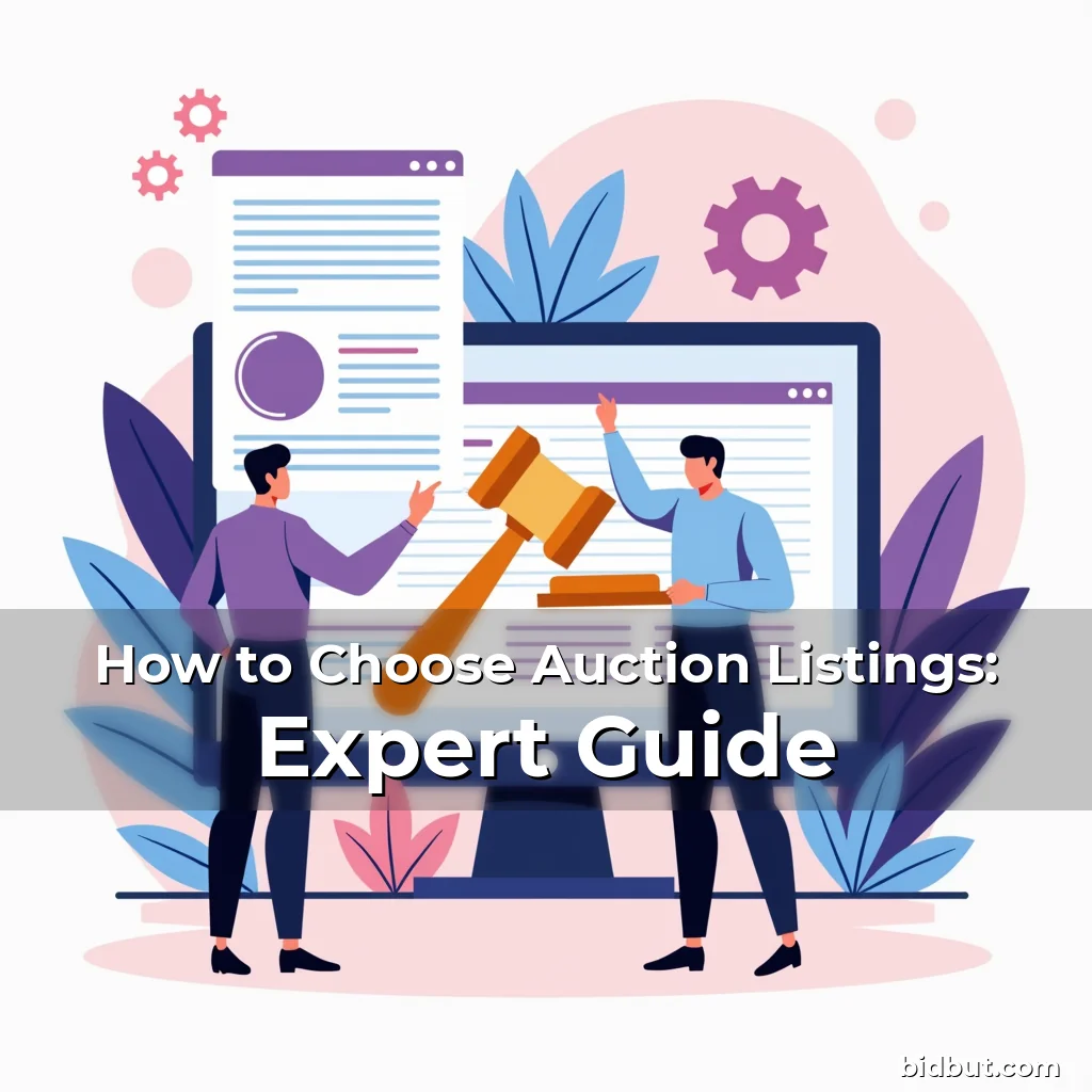 Artistic representation for How to Choose Auction Listings: Expert Guide