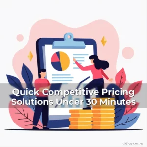 Artistic representation for Quick Competitive Pricing Solutions Under 30 Minutes