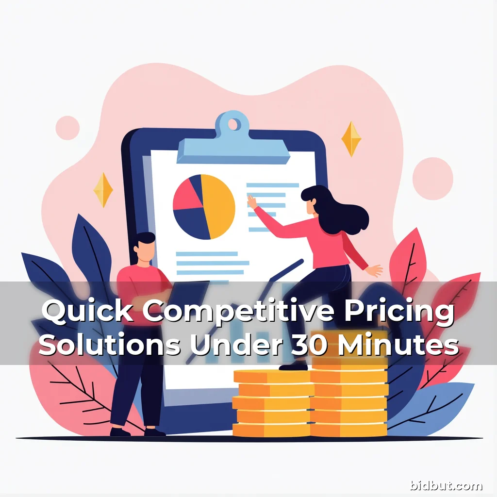Artistic representation for Quick Competitive Pricing Solutions Under 30 Minutes