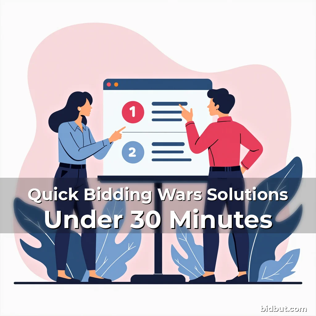 Artistic representation for Quick Bidding Wars Solutions Under 30 Minutes