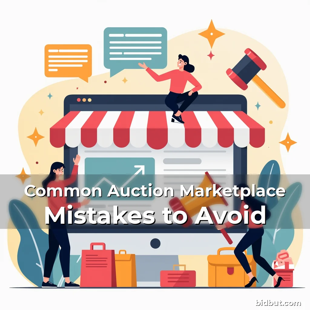 Artistic representation for Common Auction Marketplace Mistakes to Avoid