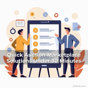 Artistic representation for Quick Auction Marketplace Solutions Under 30 Minutes