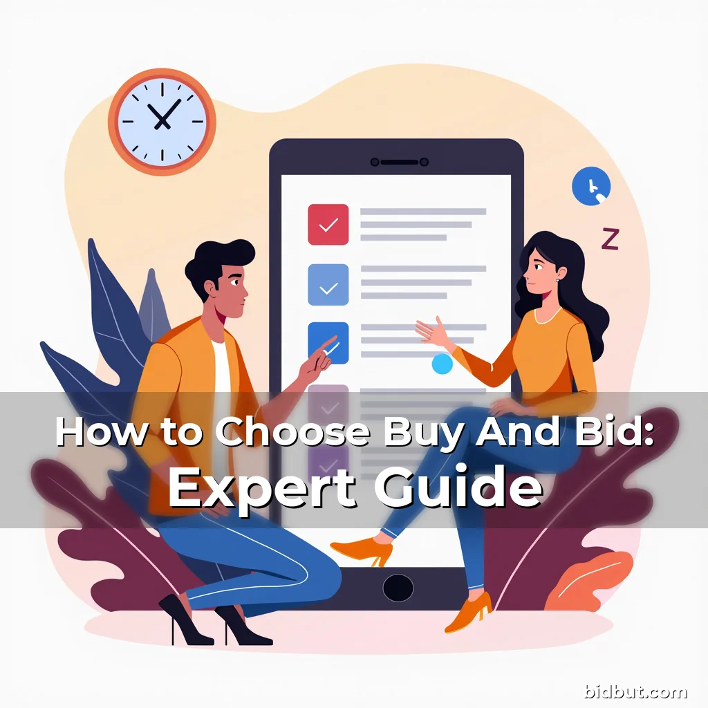 Artistic representation for How to Choose Buy And Bid: Expert Guide
