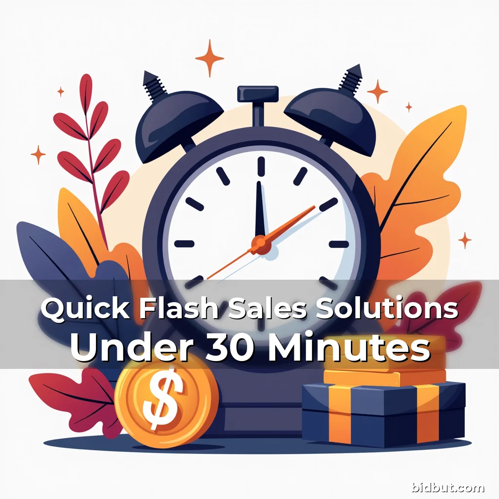 Artistic representation for Quick Flash Sales Solutions Under 30 Minutes