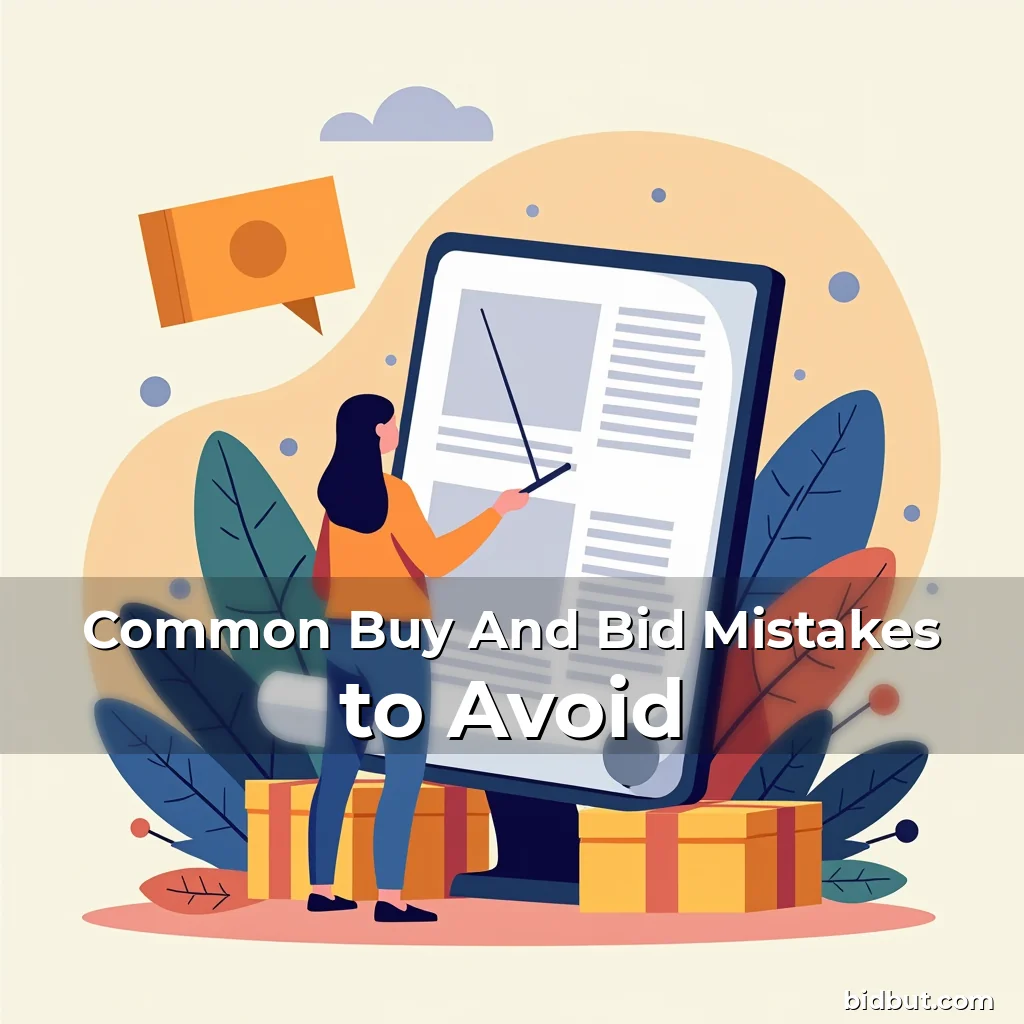 Artistic representation for Common Buy And Bid Mistakes to Avoid