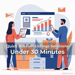Artistic representation for Quick Auction Listings Solutions Under 30 Minutes