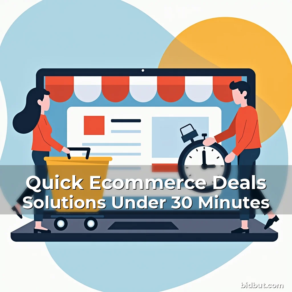 Artistic representation for Quick Ecommerce Deals Solutions Under 30 Minutes