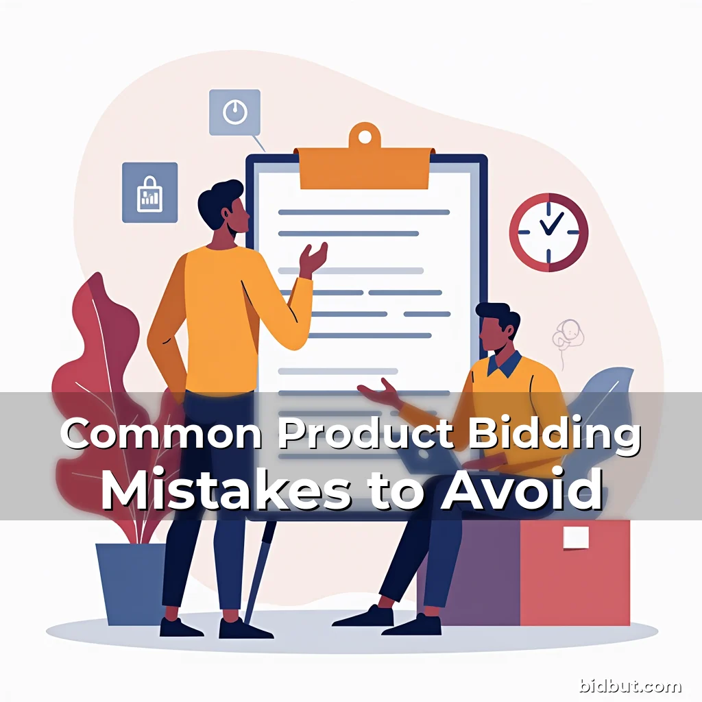 Artistic representation for Common Product Bidding Mistakes to Avoid