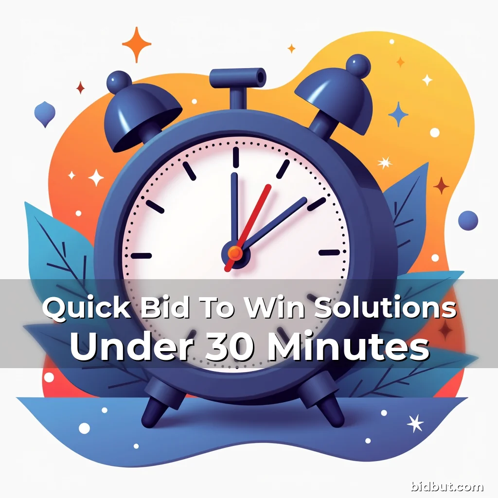 Artistic representation for Quick Bid To Win Solutions Under 30 Minutes