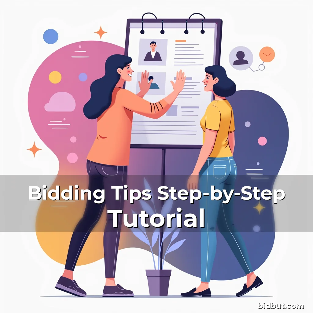 Artistic representation for Bidding Tips Step-by-Step Tutorial