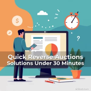 Artistic representation for Quick Reverse Auctions Solutions Under 30 Minutes
