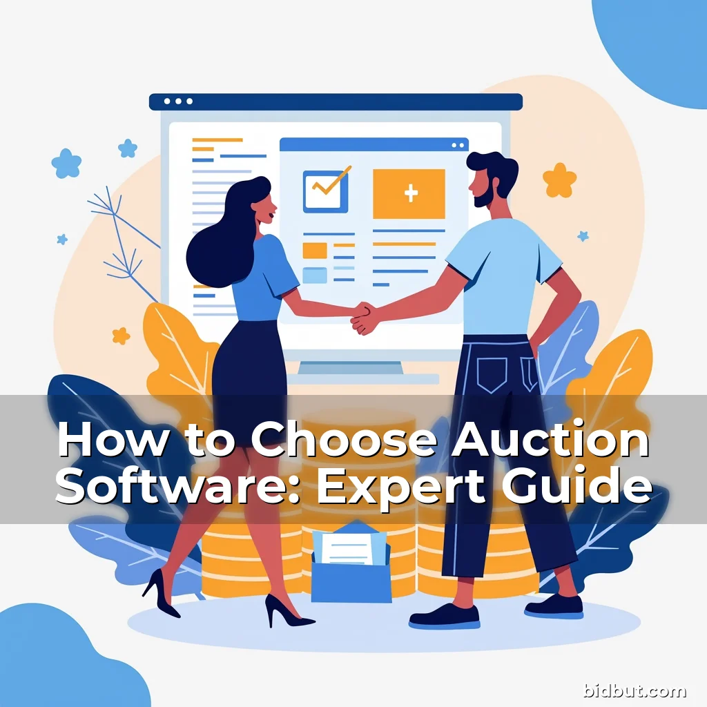 Artistic representation for How to Choose Auction Software: Expert Guide