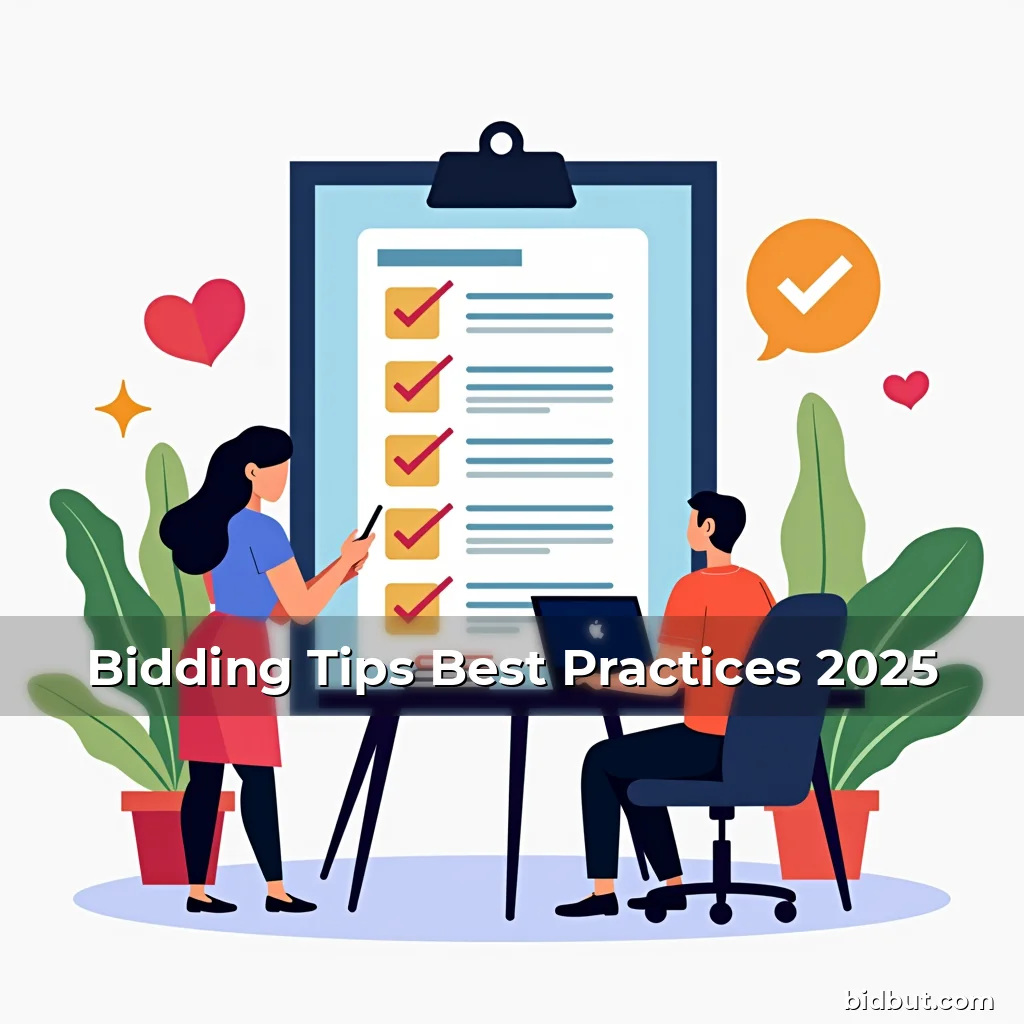Artistic representation for Bidding Tips Best Practices 2025