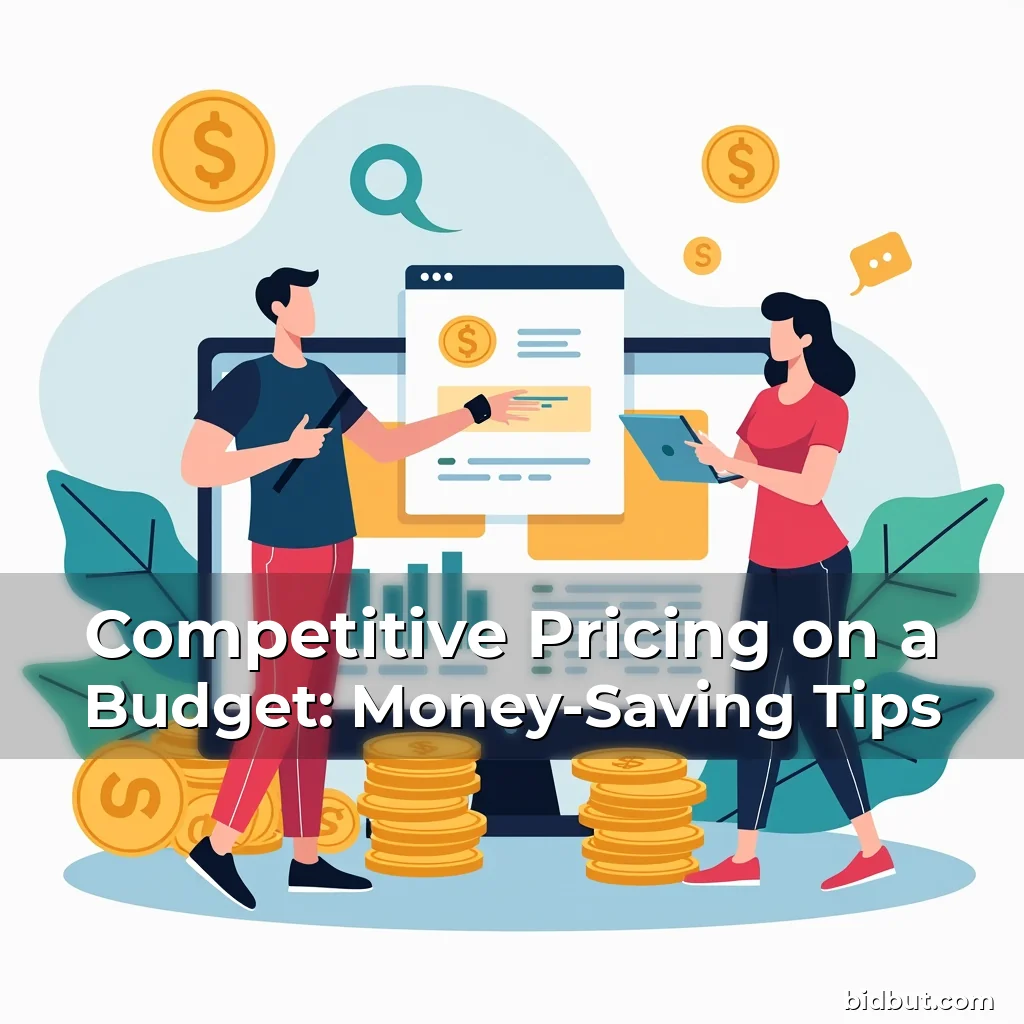 Artistic representation for Competitive Pricing on a Budget: Money-Saving Tips